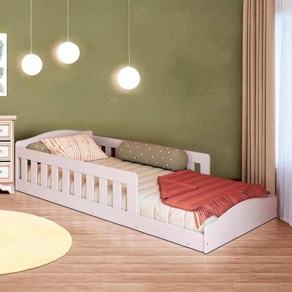 Cama Com Grades De Proteção Infantil Solteiro Eva Shop JM