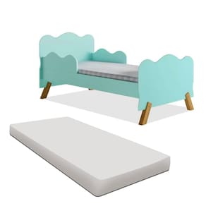 Cama Nuvem Com Colchão Infantil Pés Madeira Maciça Shop JM