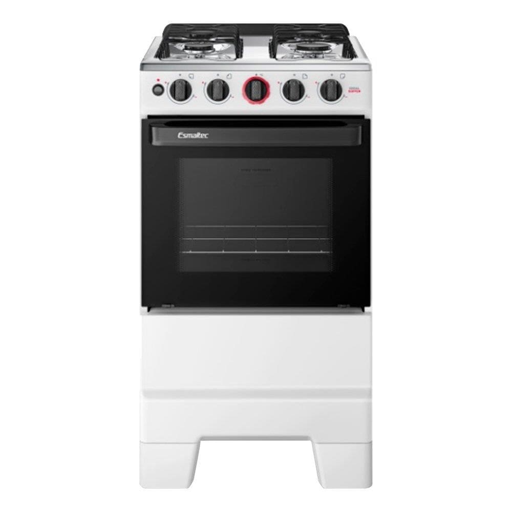 Fogão de Piso 4 Bocas Esmaltec F4IAB Ideal Super | Mesa em Aço Inox, Acendimento Automático, Branco, Bivolt