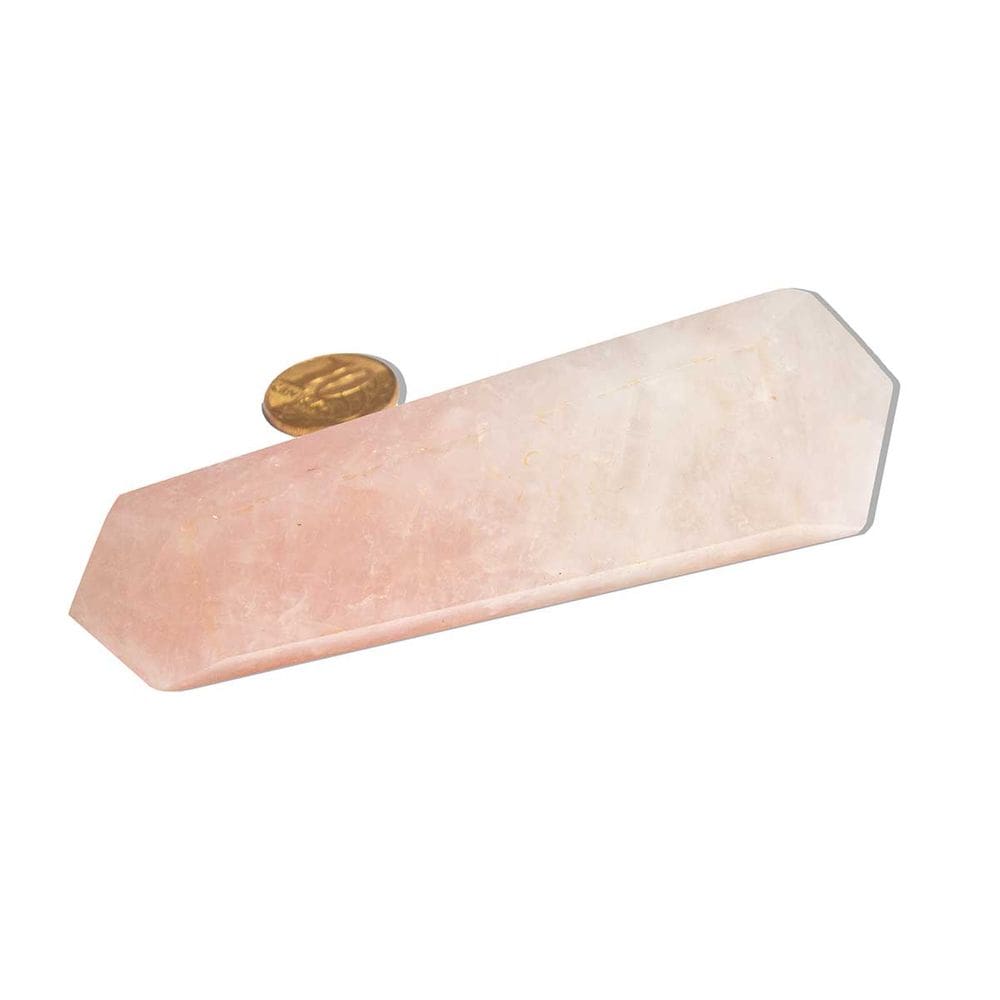 Biterminado Quartzo Rosa Pedra Natural 11 a 12cm Tipo B
