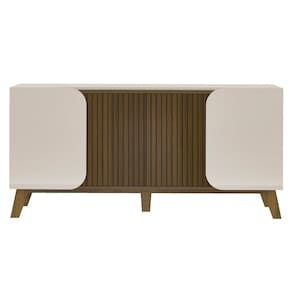 Buffet 4 Portas Sala de Jantar 160 cm 4505 Off White Pinho ARLY