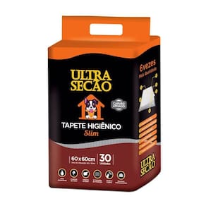 Tapete Higiênico Ultra Secão Slim Carvão 60X60cm Pets 30un