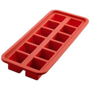 Forma Gelo Silicone Quadrada Vermelha Mimo