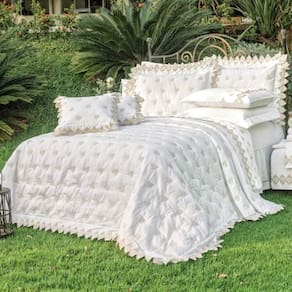 Cobre Leito Queen Sensualle Percal 400 Fios Acetinado 5 Peças - Branco