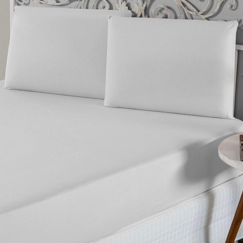 Jogo De Lençol Queen Malha 100% Algodão 3 Peças - Branco