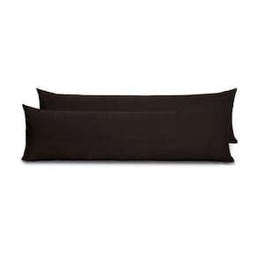 Fronhas Para Travesseiro De Corpo Slim 1,50m X 50cm 2 Unidades - Preto
