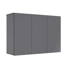 Armário De Cozinha Aéreo Slack 3 Portas 100cm Ej Móveis Cinza
