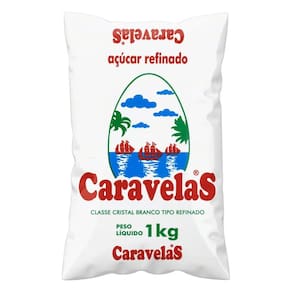 Açúcar Refinado Cristal 1 Kg Caravelas