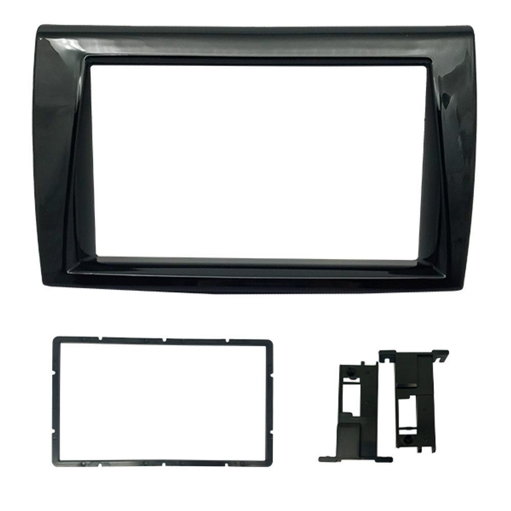Moldura 2 Din Fiat Bravo G2 - 2010 à 2016 - Black Piano - Fiamon