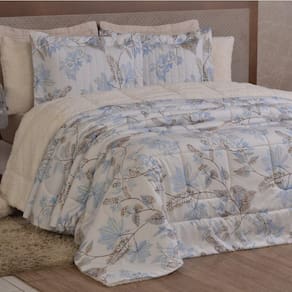 Edredom King Coberdrom Top Line Estampado Hipercal-sherpa 3 Peças - Lince