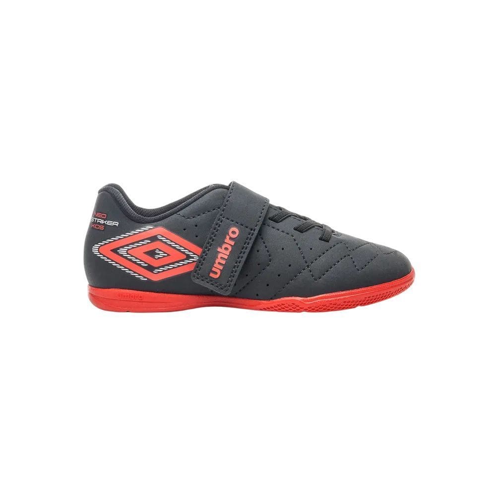 Chuteira Futsal Neo Striker Kids U07fb00133-142 - Preto/Vermelho 34