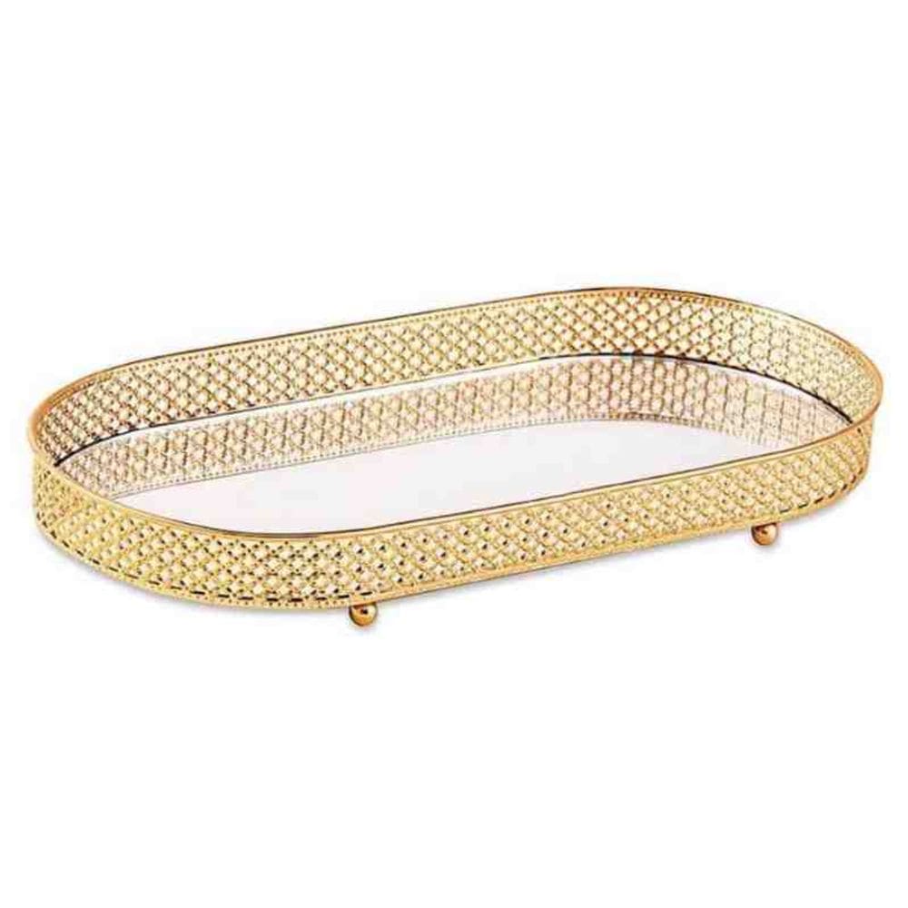 Bandeja em Metal com Espelho 12245 G Mart