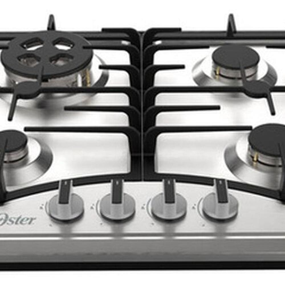 Cooktop A Gas Prata 4 Bocas Oster Otop601 8400w Bivolt
