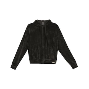 Jaqueta Plush Com Capuz Feminino Marialicia Ref. 183952