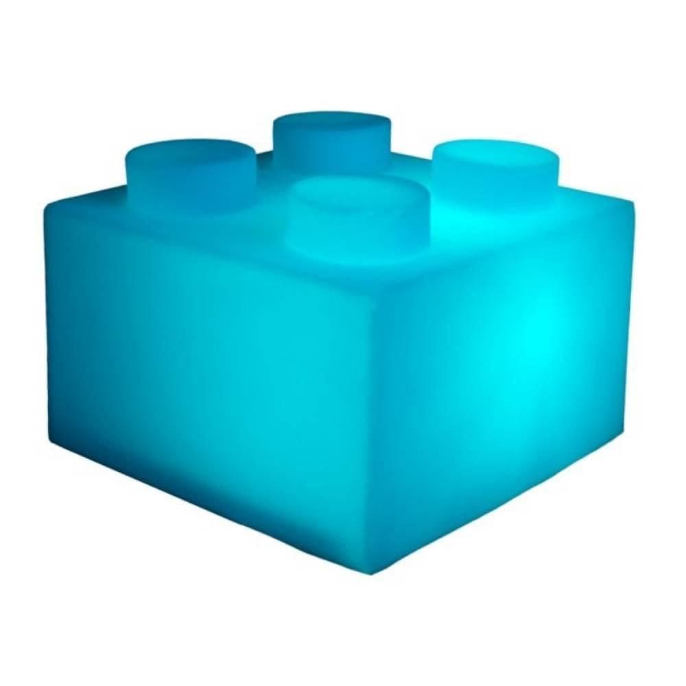 Luminária Decorativa de Mesa Bloco Usare Azul