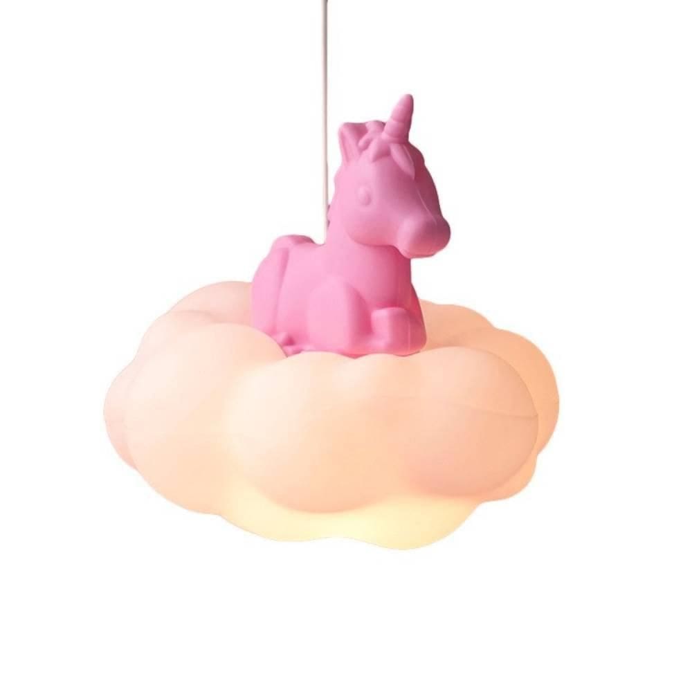 Pendente Nuvem Unicórnio Usare Branco e Rosa
