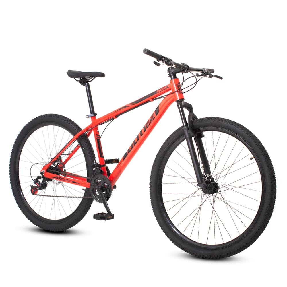 Bicicleta aro 29 Alumínio Vermelho e Preto Gott Rocker Freios a Disco Suspensão 21v