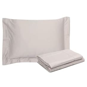 Jogo Cama Solteiro King 300 Fios Bud Vision Bege