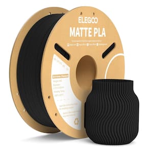 Filamento de impressora 3D ELEGOO Matte PLA Matte Black 1 kg 1,75 mm