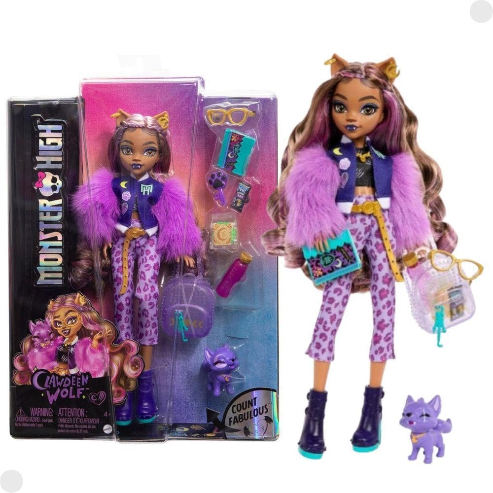 Boneca Monster High Clawdeen Wolf Acessórios Hrp65 Mattel