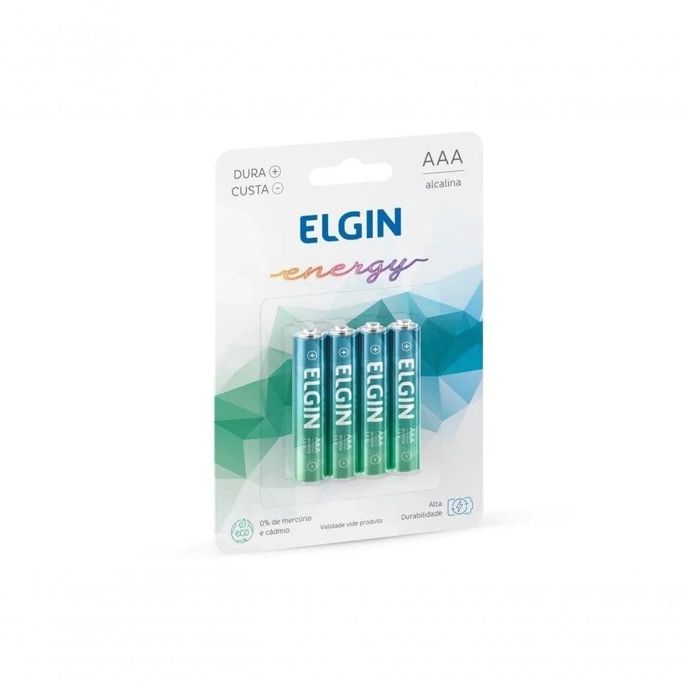 Kit Pilha Alcalina Aaa 4 Unidades Elgin
