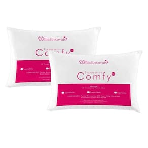 Kit Travesseiros Comfy Suporte Alto Fibra Siliconizada 550 Gramas 70cm X 50cm - 2 Unidades
