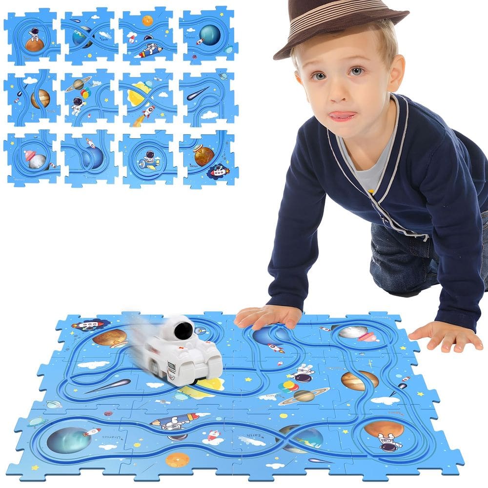 Conjunto de quebra-cabeça Track Play Wismika Educational Plastic Jigsaw