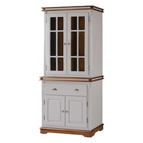 Arca Oratório 4 Portas 1 Gaveta 2057 Manchester - Off White/Imbuia Glazer