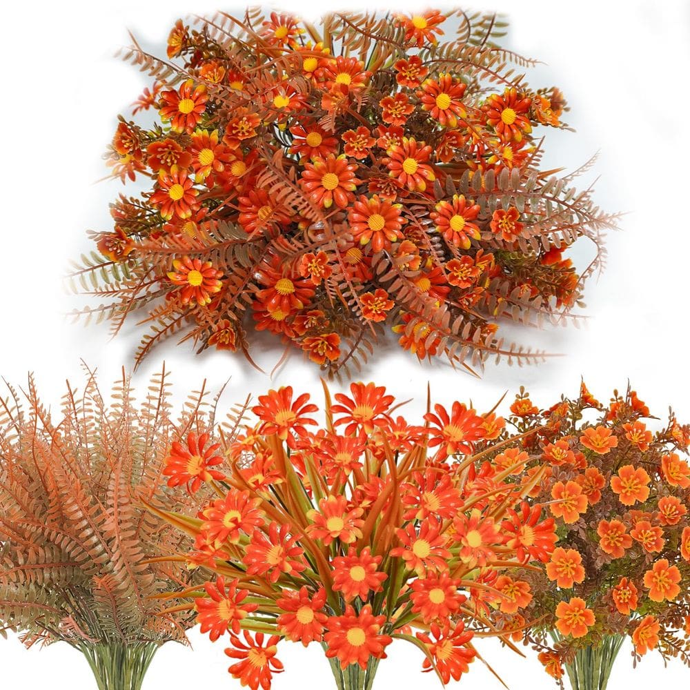 Arranjos de flores artificiais Tepaler Fake Fall 16 unidades