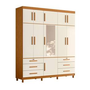 Guarda Roupa Triton Plus 11 Portas Cinamomo/Off White  - ABZ