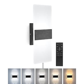 Arandela de parede LARICH Plug-in com controle remoto 12W LED 3000K-6500K