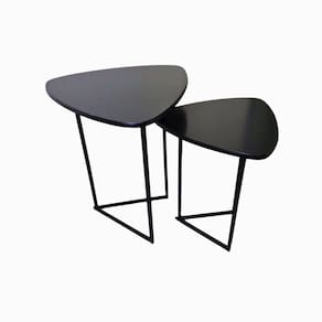 Mesa lateral sofa moderna Jade new kit com 2 Industrial Luxo