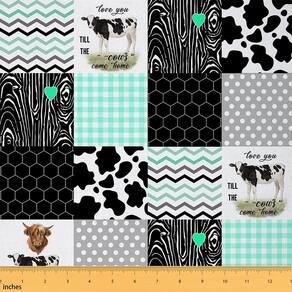 Tecido Erosebridal Cute Cow Print Kawaii Highland 1 jarda