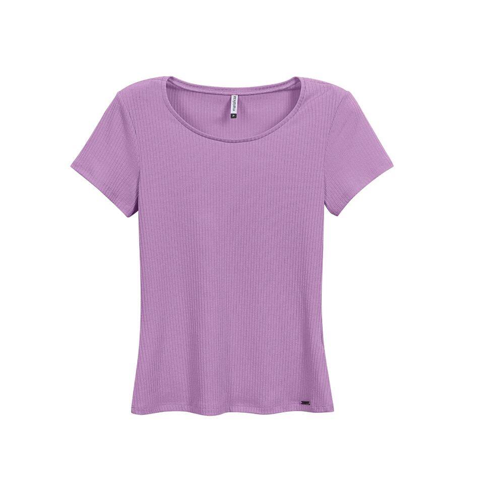 Blusa Manga Curta Canelada Marialicia Ref. 52072