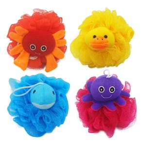 Conjunto de lavadores de banho Bleu Bath Lovely Animal Design Kids (pacote com 4)