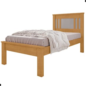 Cama de Solteiro Flex com Pés Macaé Naturalle Off White