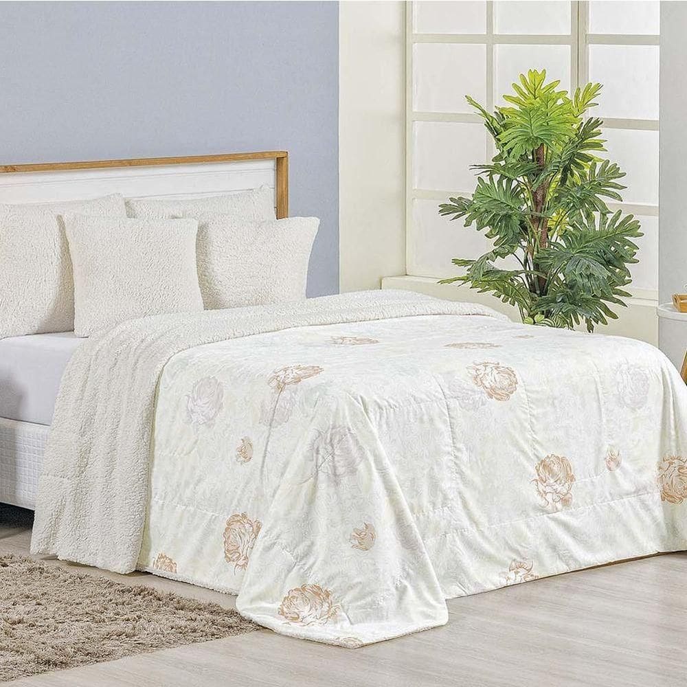 Cobertor King Top Line Estampado Hipercal-sherpa 1 Peça - Garden