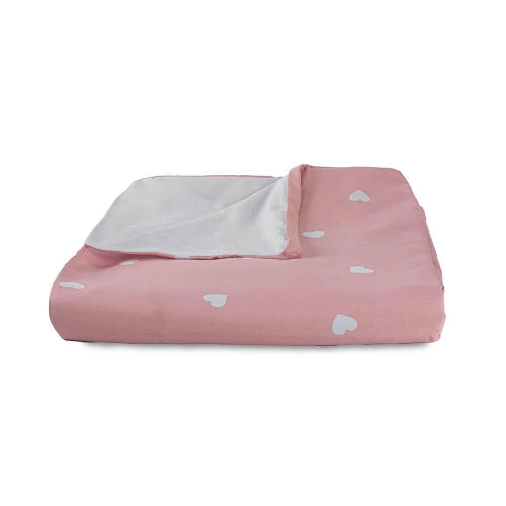 Capa Duvet Para Edredom King Essencialle Com Ziper 1 Peça - Corações