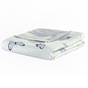 Capa Duvet Para Edredom Solteiro Essencialle Com Ziper 1 Peça - Borboletas Azuis