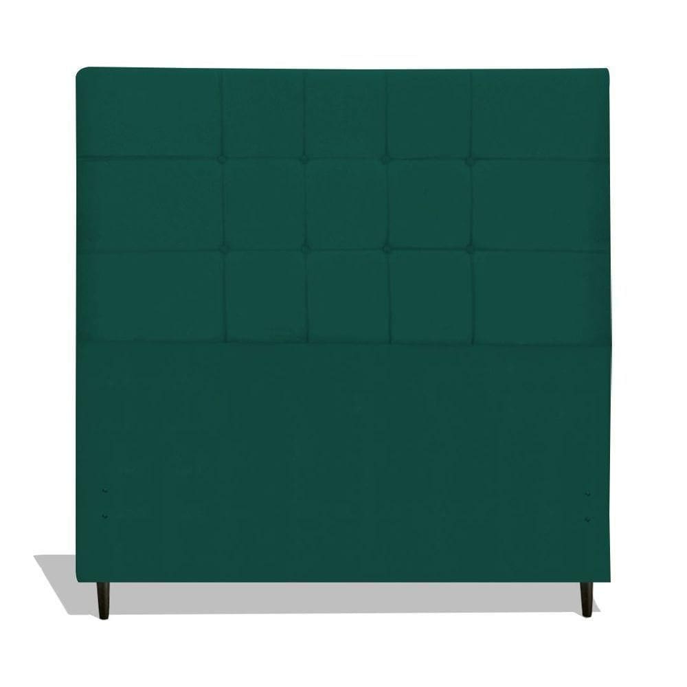 Cabeceira Estofada Box Solteiro Encosto Para Cama Maveric 94x126 Azul Tiffany
