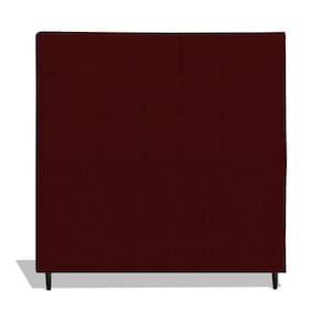 Cabeceira Estofada Box Casal Queen Size Encosto Para Cama Maveric 164x126 Cm Marsala