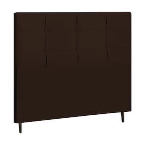 Cabeceira Solteiro 94 Cm Hylux Marrom Para Cama Box Estofada -