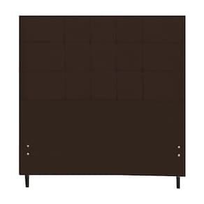 Cabeceira Solteiro 94 Cm Maveric Marrom Para Cama Box Estofada