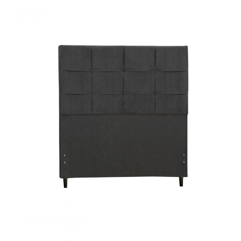 Cabeceira Solteiro 94 Cm Hylux Preto Para Cama Box Estofada -
