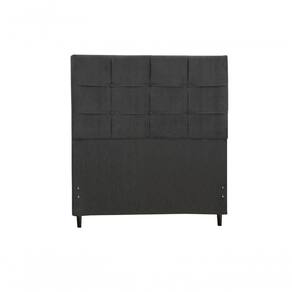 Cabeceira Hylux Estofada Com Botão De Tecido Para Cama Box Casal 144cm Preto