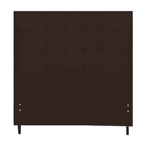 Cabeceira Casal King Size 195 Cm New Maveric Marrom Para Cama Box Estofada -