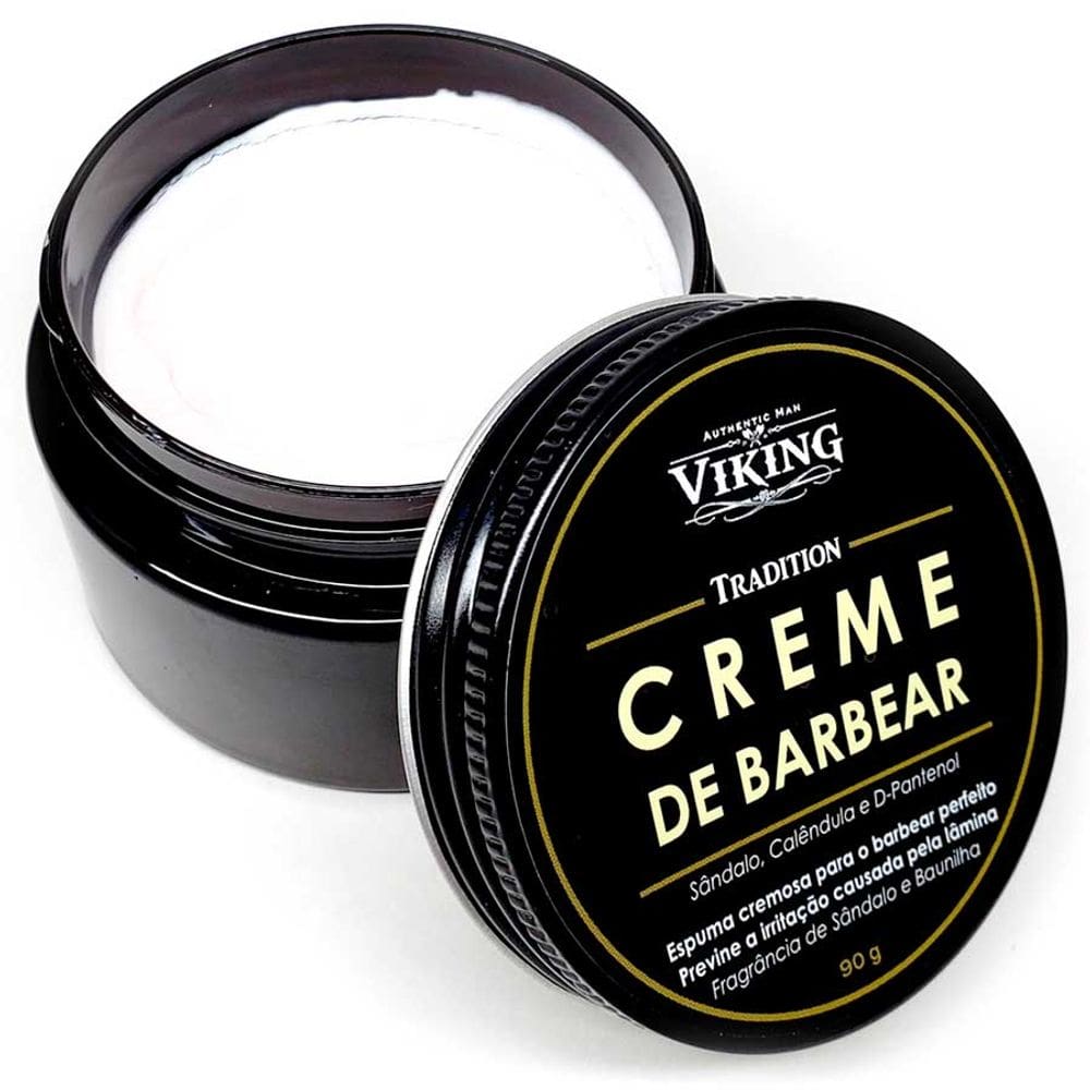 Creme de Barbear Tradition Espuma Cremosa Anti-irritação 90g Viking