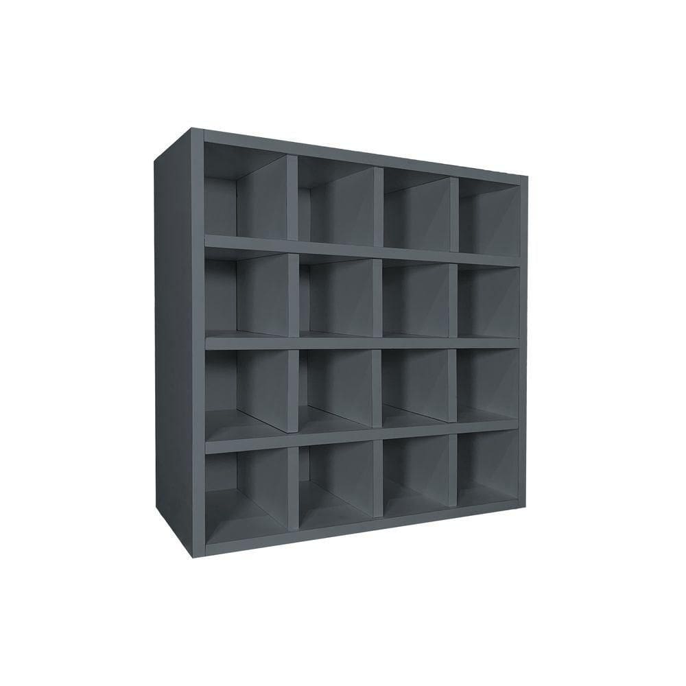 Porta Toalha Nicho Toalheiro 16 Lugares 52x52cm Sam M12 - D`rossi Cor Grafite
