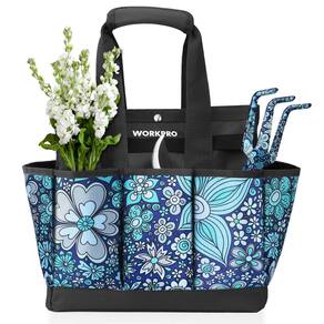 Bolsa de ferramentas de jardim WORKPRO 9 bolsos Oxford Garden Tote Caddy