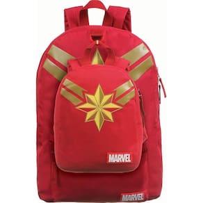 Kit 2 Mochilas Herói Novidade Capitã Marvel Dermiwil 11686